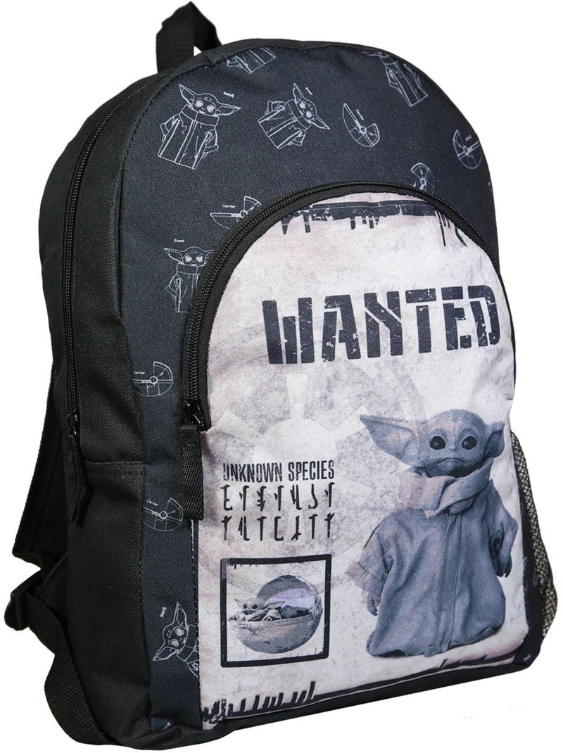Sac à dos 37 cm avec poche Baby Yoda Star Wars / The Mandalorian Noir et Beige Bagtrotter Noir - Kiabi
