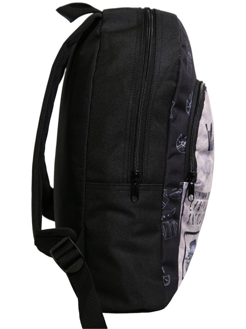 Sac à dos 37 cm avec poche Baby Yoda Star Wars / The Mandalorian Noir et Beige Bagtrotter Noir - Kiabi
