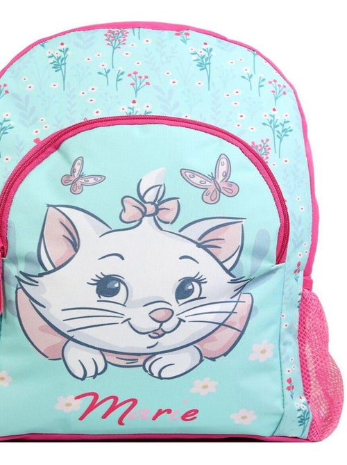 Sac à dos 37 cm avec poche Disney Chat Marie Les Aristochats Vert Bagtrotter - Kiabi