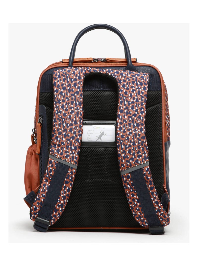 Sac à dos 37cm Caméléon Vintage Fantasy avec 2 compartiments - CP/CE1/CE2 Blanc Marron - Kiabi