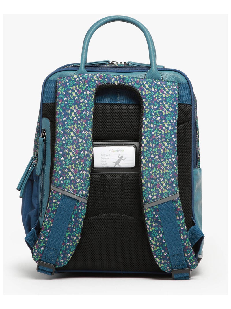 Sac à dos 37cm Caméléon Vintage Fantasy avec 2 compartiments - CP/CE1/CE2 Bleu Jaune - Kiabi