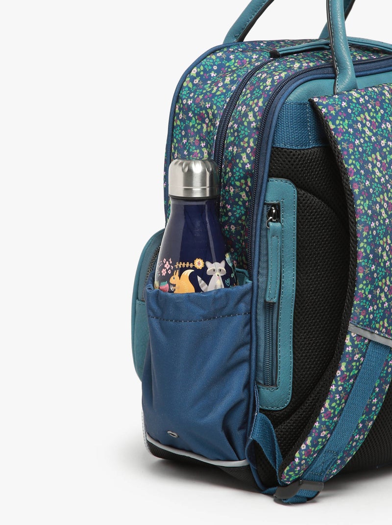 Sac à dos 37cm Caméléon Vintage Fantasy avec 2 compartiments - CP/CE1/CE2 Bleu Jaune - Kiabi