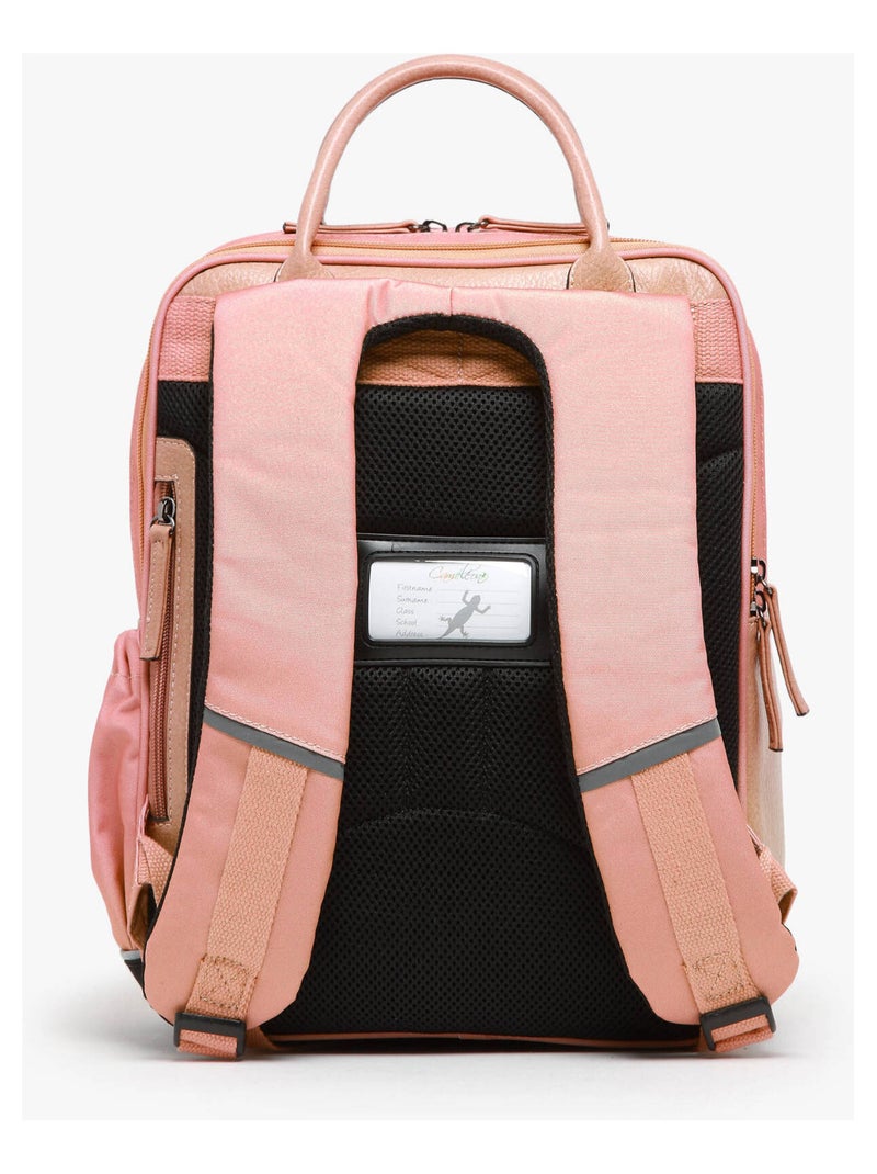 Sac à dos 37cm Caméléon Vintage Fantasy avec 2 compartiments - CP/CE1/CE2 Rose bonbon - Kiabi