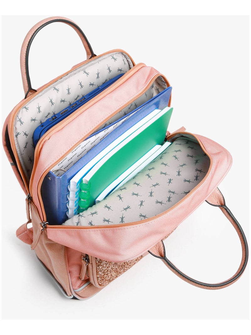 Sac à dos 37cm Caméléon Vintage Fantasy avec 2 compartiments - CP/CE1/CE2 Rose bonbon - Kiabi