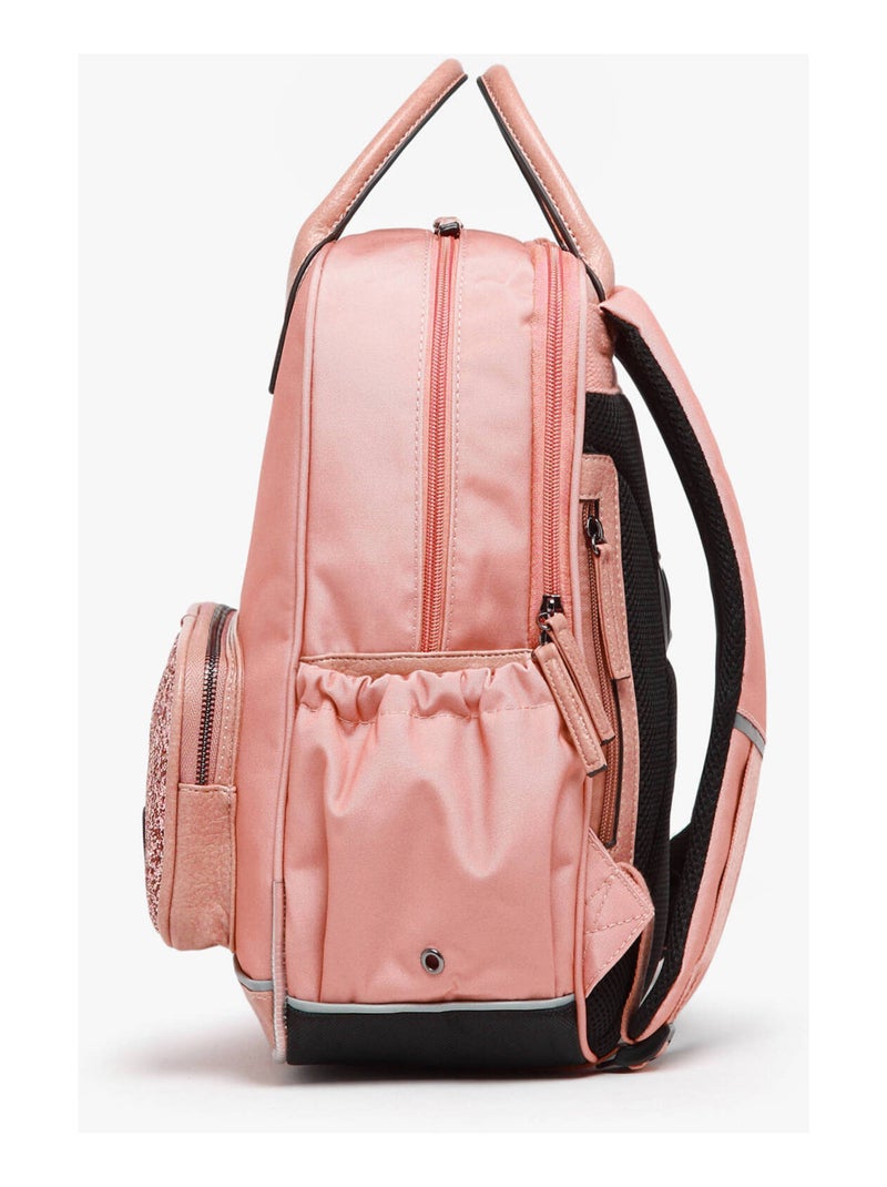 Sac à dos 37cm Caméléon Vintage Fantasy avec 2 compartiments - CP/CE1/CE2 Rose bonbon - Kiabi