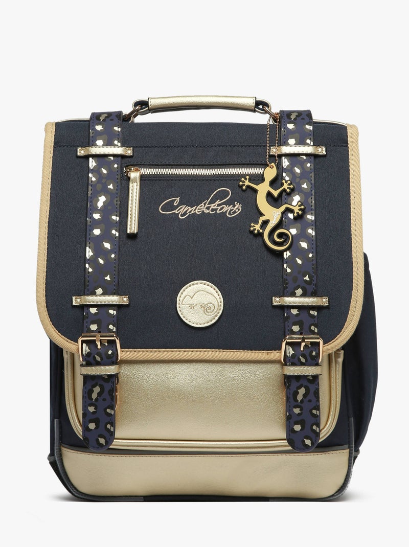 Sac à dos 39cm Caméléon Vintage Fantasy avec 2 compartiments - CM1/CM2 Noir Jaune - Kiabi