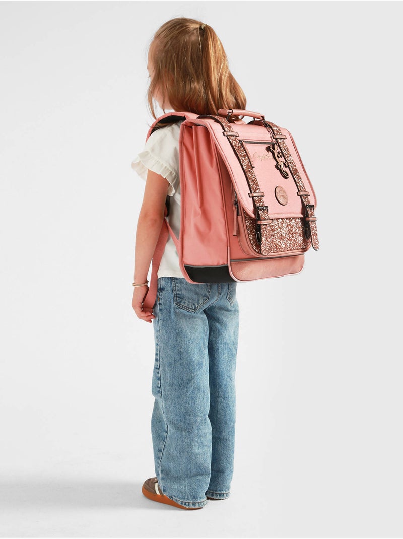Sac à dos 39cm Caméléon Vintage Fantasy avec 2 compartiments - CM1/CM2 Rose bonbon - Kiabi