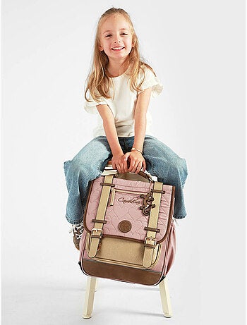 Sac à dos 39cm Caméléon Vintage Fantasy avec 2 compartiments - CM1/CM2