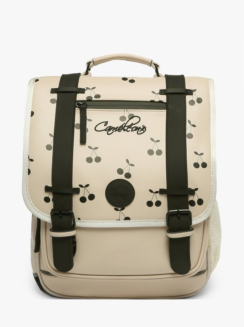 Sac à dos 39cm Caméléon Vintage North avec 2 compartiments - CP/CE1/CE2 Beige/Noir - Kiabi