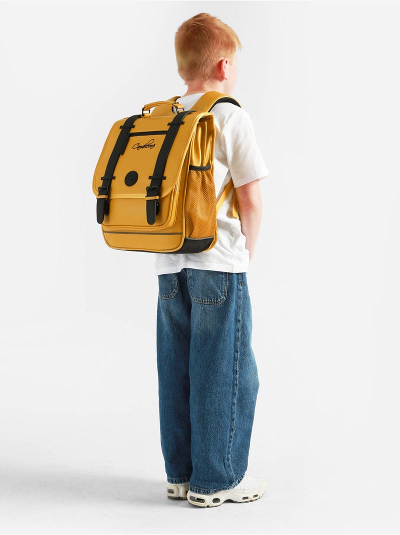 Sac à dos 39cm Caméléon Vintage North avec 2 compartiments - CP/CE1/CE2 Blanc Jaune - Kiabi