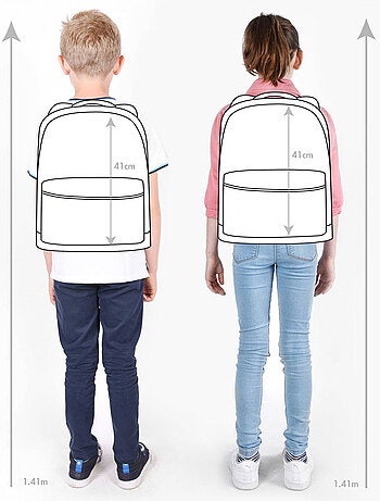 Sac à dos 39cm Caméléon Vintage North avec 2 compartiments - CP/CE1/CE2