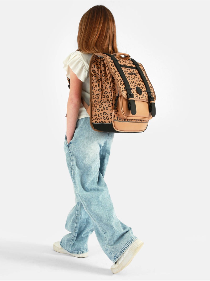 Sac à dos 39cm Caméléon Vintage North avec 2 compartiments - CP/CE1/CE2 Marron tabac - Kiabi