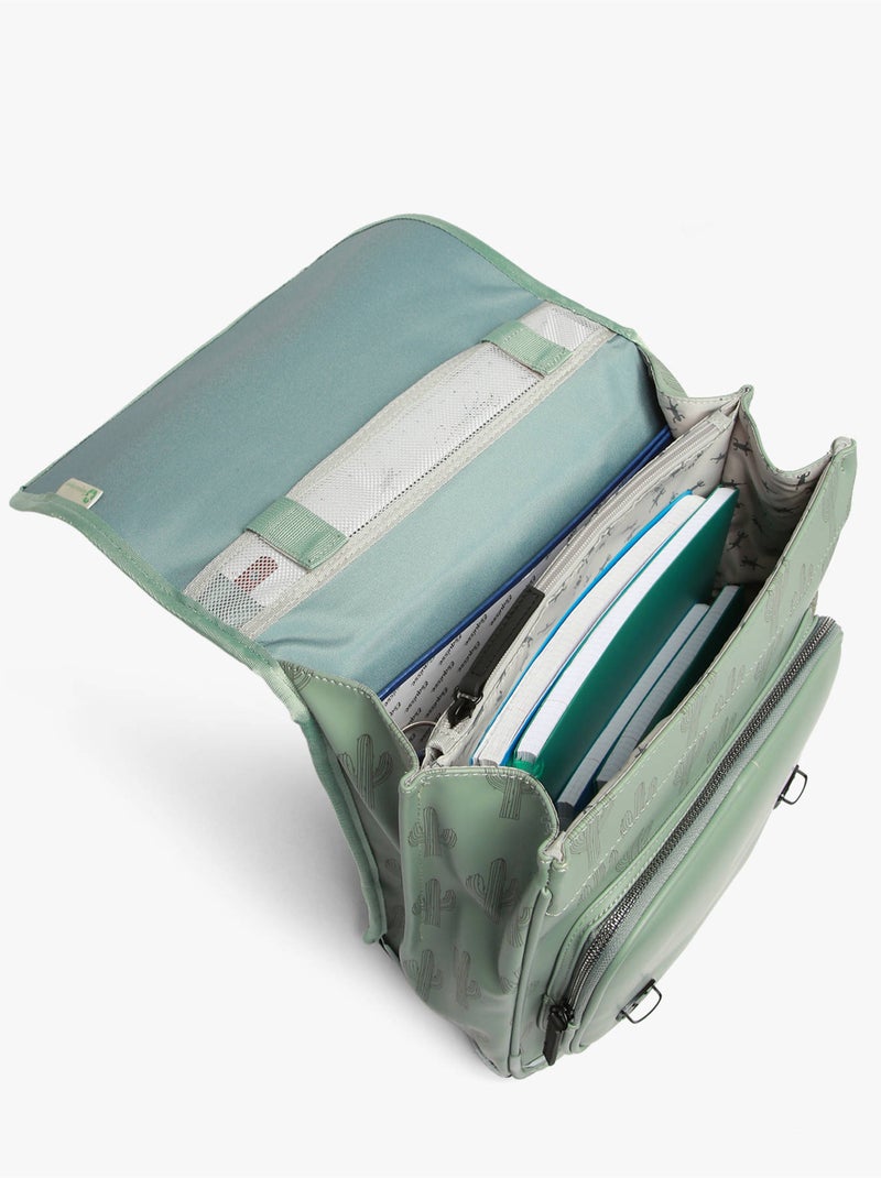Sac à dos 39cm caméléon vintage north avec 2 compartiments - cp/ce1/ce2 Vert kaki clair - Kiabi