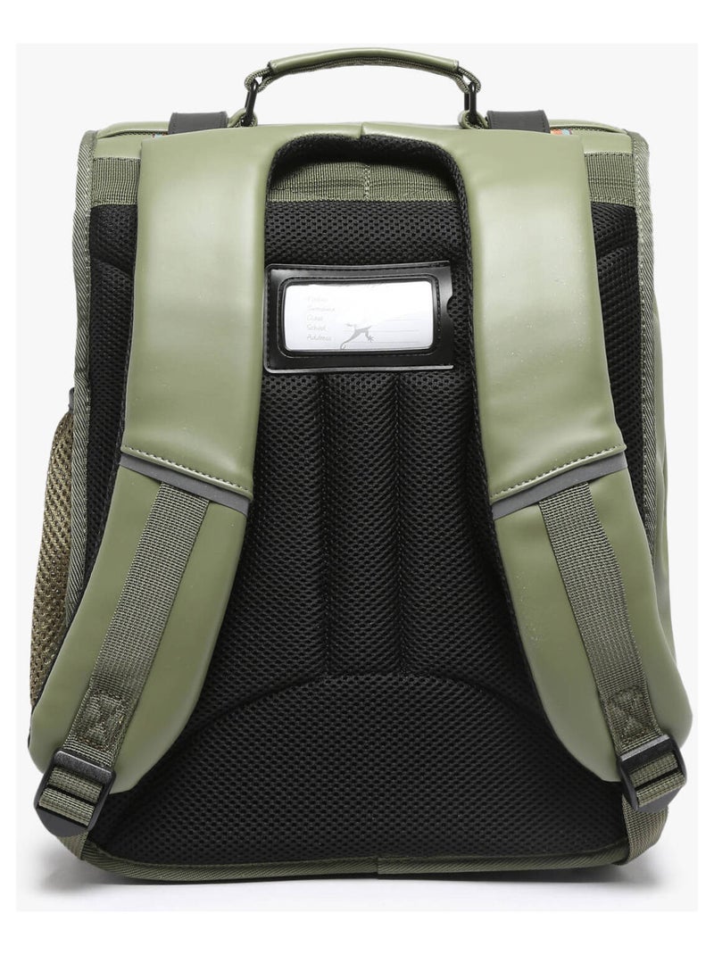Sac à dos 39cm Caméléon Vintage North avec 2 compartiments - CP/CE1/CE2 Vert olive - Kiabi