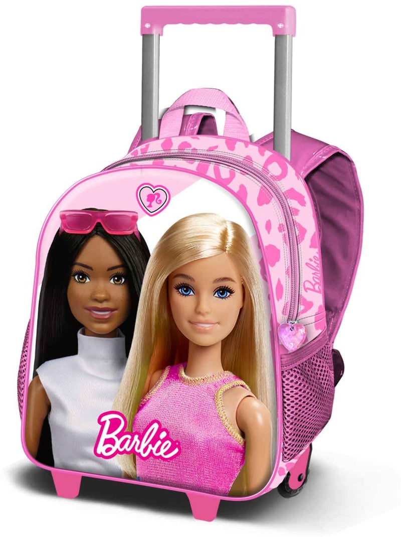 Sac à Dos à Roulettes Stitch 3D Rose Pour Fille - Cartable Maternelle 32 Cm Avec Bretelles Réglables, Roues Et Grande Capacité - Idéal École Et Cadeau