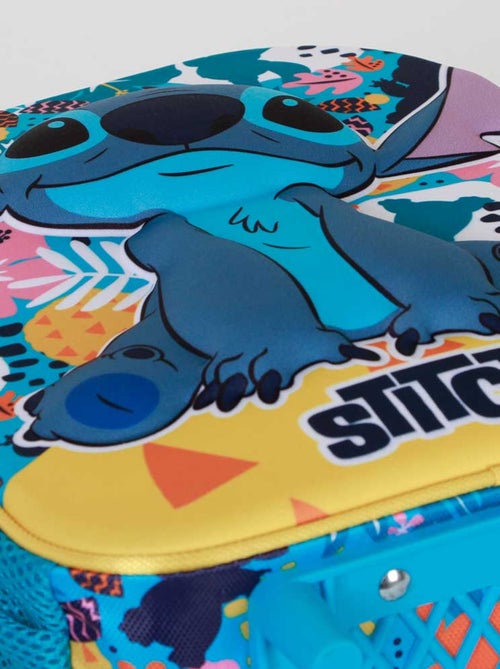Sac à dos 3D à Roulettes Petit - Disney Lilo et Stitch Colors - Turquoise - Taille Unique - Kiabi