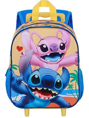 Sac à dos 3D à Roulettes Petit - Disney Lilo et Stitch Ocean - Bleu - Taille Unique