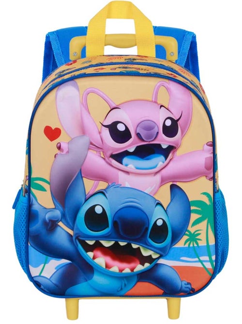 Sac à dos 3D à Roulettes Petit - Disney Lilo et Stitch Ocean - Bleu - Taille Unique - Kiabi