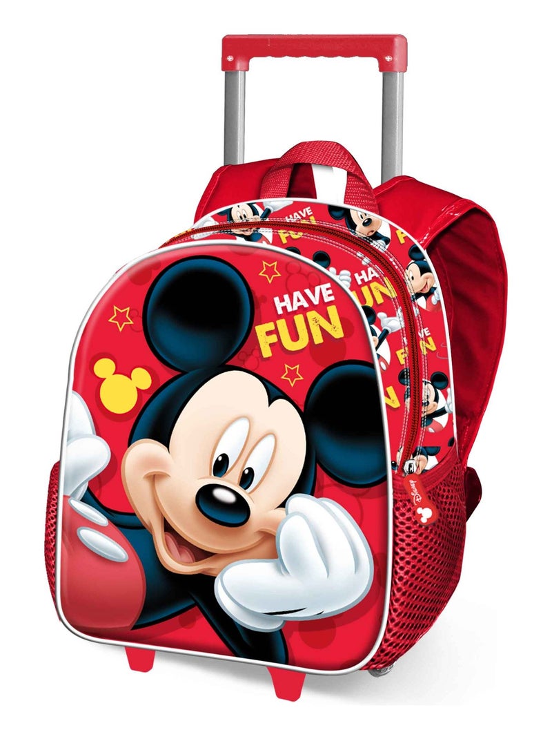 Sac à dos 3D à Roulettes Petit - Disney Mickey Mouse Laugh - Rouge - Taille Unique Rouge - Kiabi