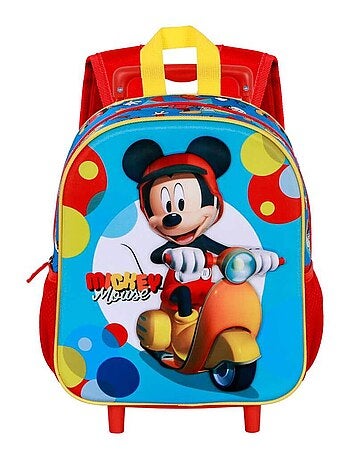 Sac à dos 3D à Roulettes Petit - Disney Mickey Mouse Scooter - Bleu - Taille Unique