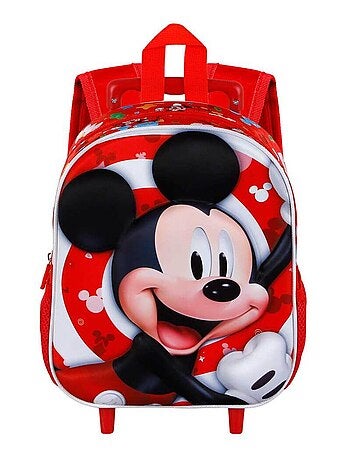 Sac à dos 3D à Roulettes Petit - Disney Mickey Mouse Twirl - Rouge - Taille Unique