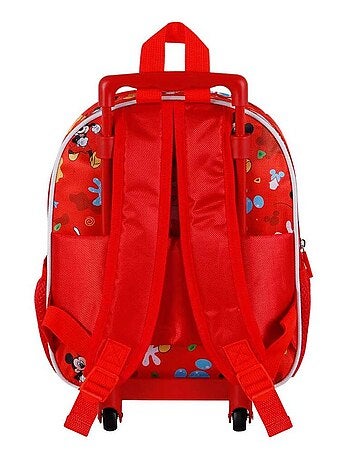 Sac à dos 3D à Roulettes Petit - Disney Mickey Mouse Twirl - Rouge - Taille Unique