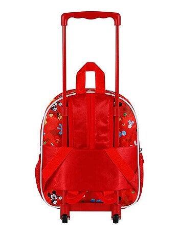 Sac à dos 3D à Roulettes Petit - Disney Mickey Mouse Twirl - Rouge - Taille Unique