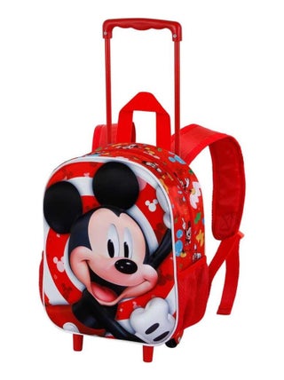 Sac à dos 3D à Roulettes Petit - Disney Mickey Mouse Twirl - Rouge - Taille Unique