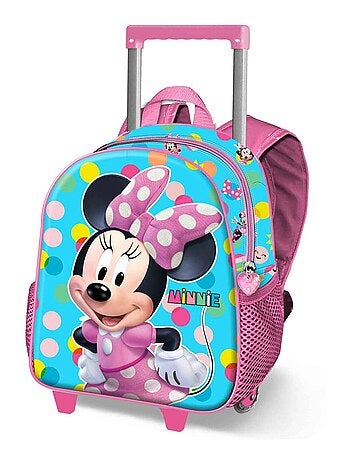 Sac à dos 3D à Roulettes Petit - Disney Minnie Mouse Fancy - Bleu - Taille Unique