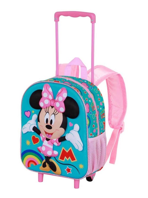 Sac à dos 3D à Roulettes Petit - Disney Minnie Mouse Greet - Turquoise - Taille Unique - Kiabi