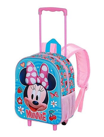 Sac à dos 3D à Roulettes Petit - Disney Minnie Mouse Happiness - Bleu - Taille Unique