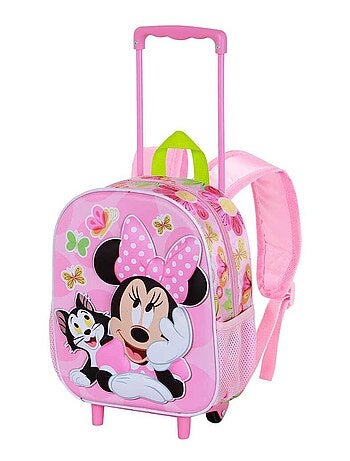 Sac à dos 3D à Roulettes Petit - Disney Minnie Mouse Kitten - Rose - Taille Unique