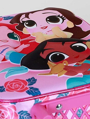 Sac à dos 3D à Roulettes Petit - Disney Princesses Disney Flowers - Rose - Taille Unique