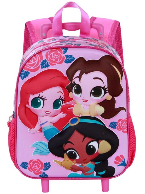 Sac à dos 3D à Roulettes Petit - Disney Princesses Disney Flowers - Rose - Taille Unique - Kiabi
