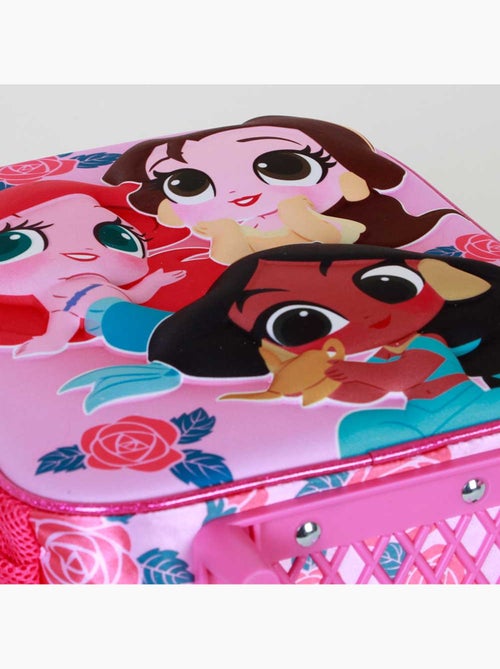 Sac à dos 3D à Roulettes Petit - Disney Princesses Disney Flowers - Rose - Taille Unique - Kiabi