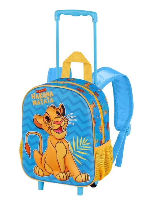 Sac à dos 3D à Roulettes Petit - Disney Roi Lion Hakuna - Bleu - Taille Unique - Kiabi