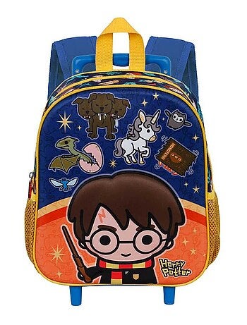Sac à dos 3D à Roulettes Petit - Harry Potter Crest - Orange - Taille Unique