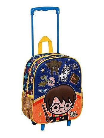 Sac à dos 3D à Roulettes Petit - Harry Potter Crest - Orange - Taille Unique