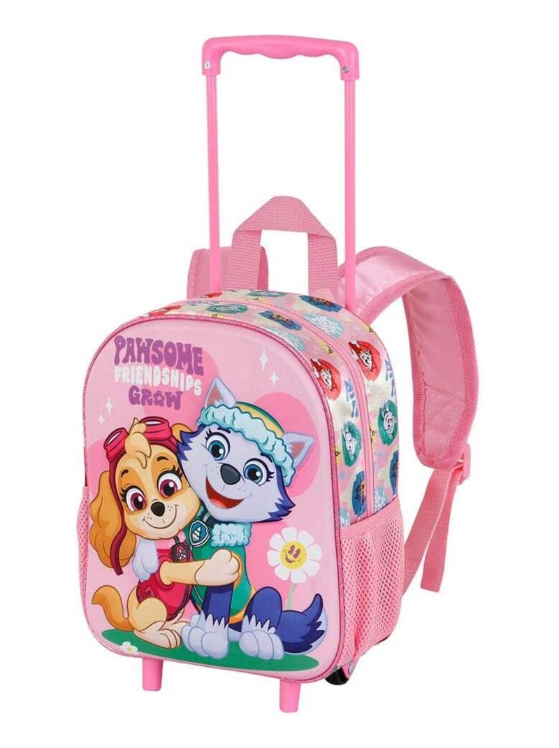 Sac ?� dos 3D ?� Roulettes Petit - La Pat' Patrouille Friendship - Rose - Enfant - 0.00�?� - Kiabi