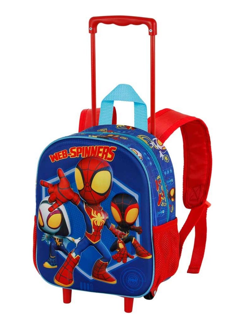 Sac à dos 3D à Roulettes Petit - Marvel Spiderman Spinners - Bleu - Taille Unique Bleu - Kiabi