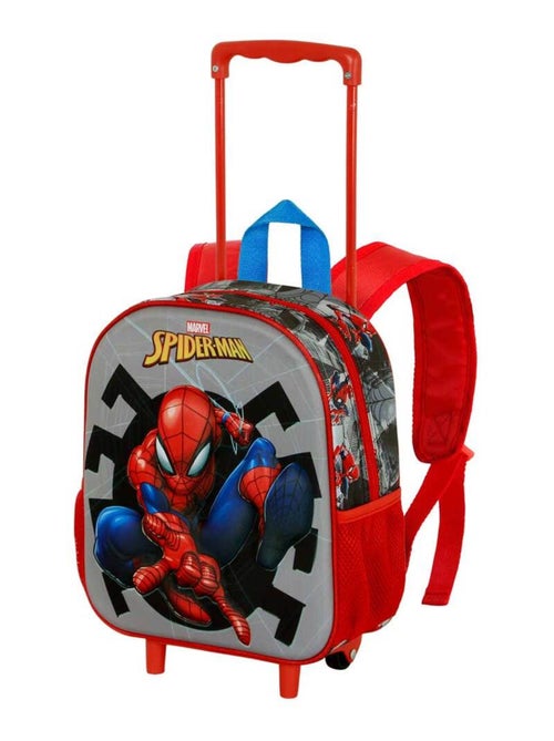 Sac à dos 3D à Roulettes Petit - Marvel Spiderman Symbol - Gris - Taille Unique - Kiabi