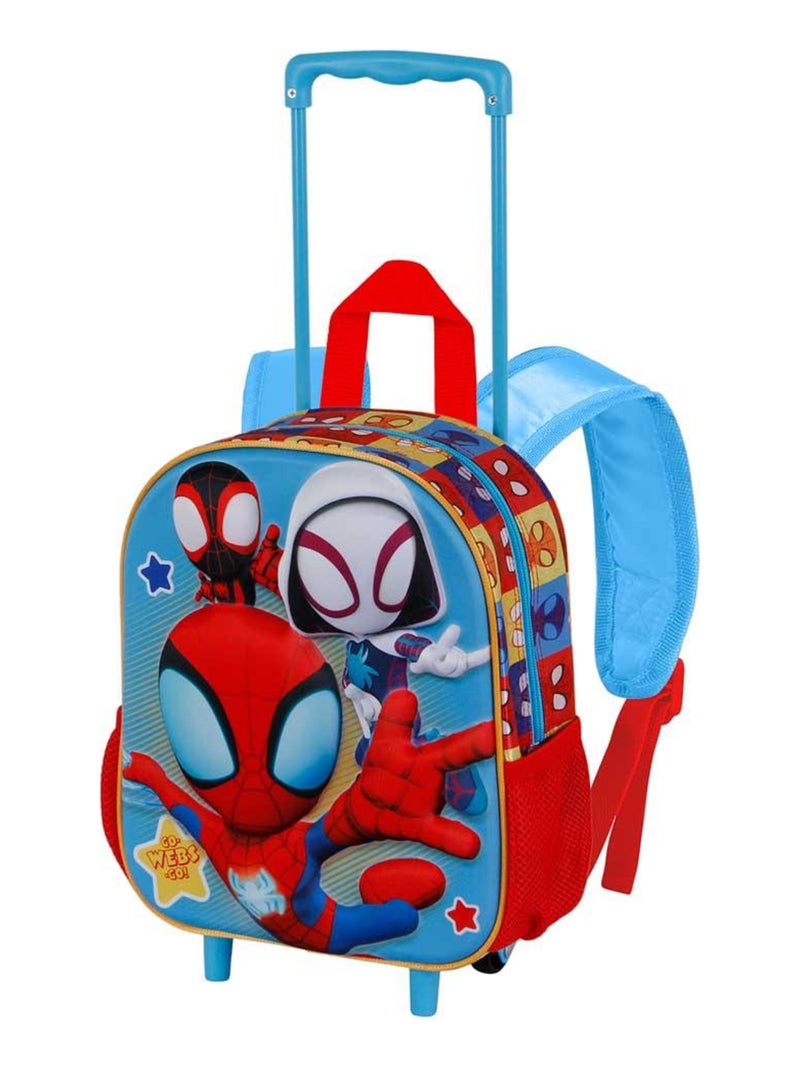 Sac à dos 3D à Roulettes Petit - Marvel Spiderman Three - Bleu - Taille Unique Bleu - Kiabi