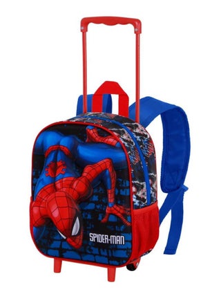 Sac à dos 3D à Roulettes Petit - Marvel Spiderman Wall - Rouge - Taille Unique