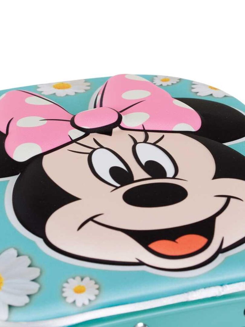 Minnie Mouse Spring-Petit sac à dos 3D, bleu, 26 x 31 cm, capacité 8,5 l, bleu, One Size, Petit sac à dos 3D à ressort