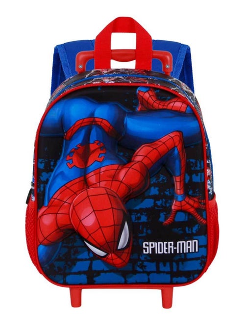 Sac à dos 3D à Roulettes Petit - Spiderman Wall - Rouge - Taille Unique - Kiabi