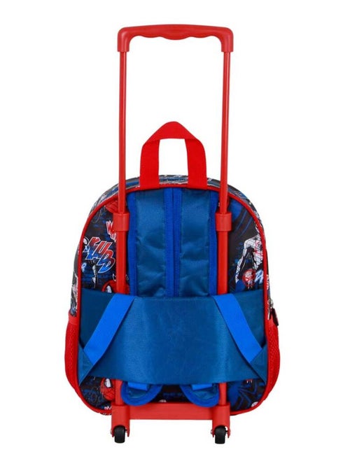 Sac à dos 3D à Roulettes Petit - Spiderman Wall - Rouge - Taille Unique - Kiabi