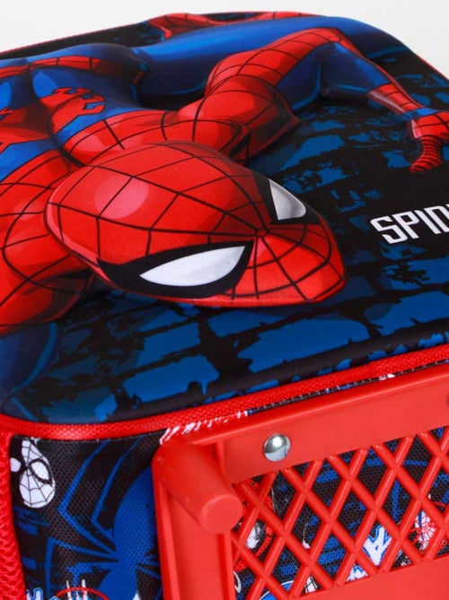 Sac à dos 3D à Roulettes Petit - Spiderman Wall - Rouge - Taille Unique - Kiabi
