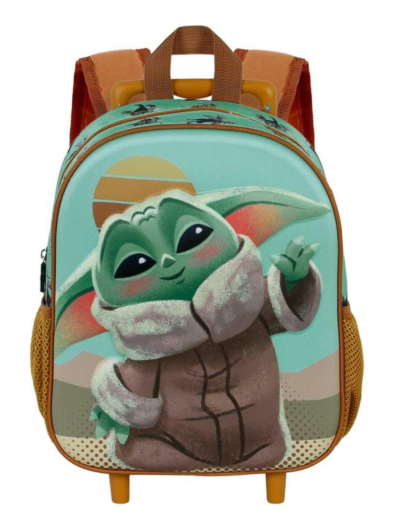 Sac à dos 3D à Roulettes Petit - Star Wars The Mandalorian Say Hi - Vert - Taille Unique Vert - Kiabi