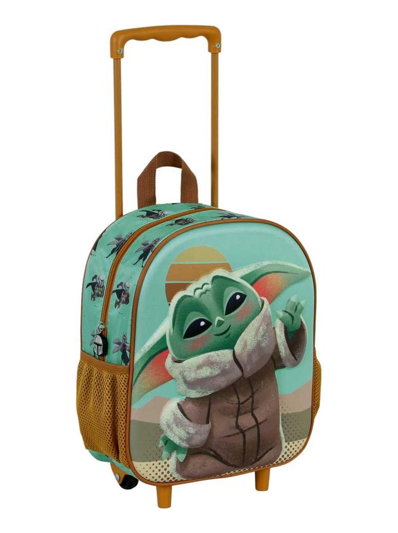 Sac à dos 3D à Roulettes Petit - Star Wars The Mandalorian Say Hi - Vert - Taille Unique Vert - Kiabi