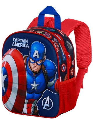 Sac à Dos 3D Elite - Marvel Captain America Patriot - Multicolore - Taille Unique